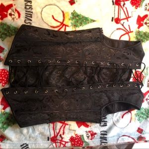 Black Corset over the shoulder